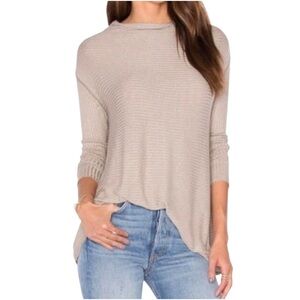 We The Free by Free People Women’s Split Back Ribbed Knit Pullover | Size L